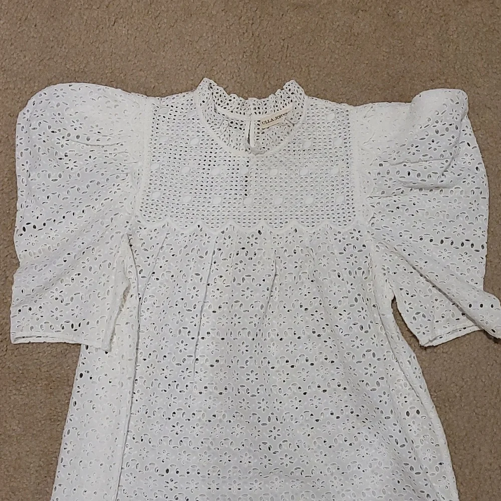 Ulla Johnson Mae Eyelet Blouse 2 - Picture 6 of 12